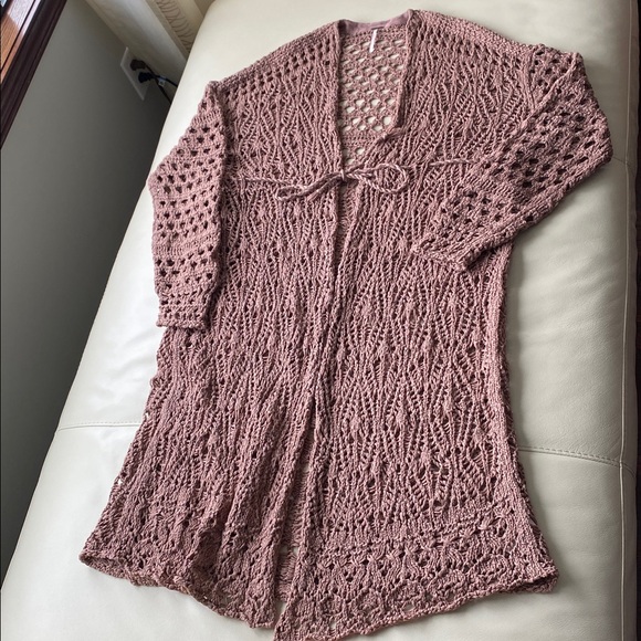 Free People Sweet Talker Crochet Cardigan GUC - Picture 11 of 16